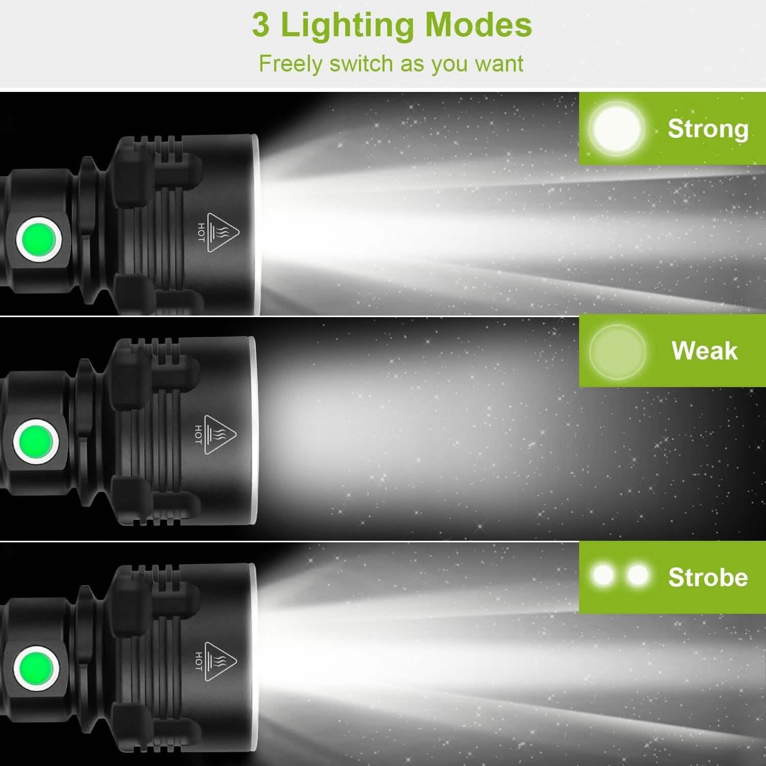 iMounTEK LED Flashlight with 3 Lighting Modes Outdoor Recreation - Tophatter Daily Deals