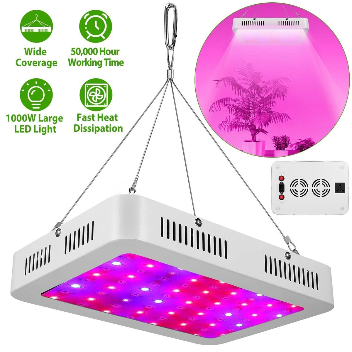 iMountek LED Plant Grow Lights 1000W Garden & Patio - Tophatter Daily Deals
