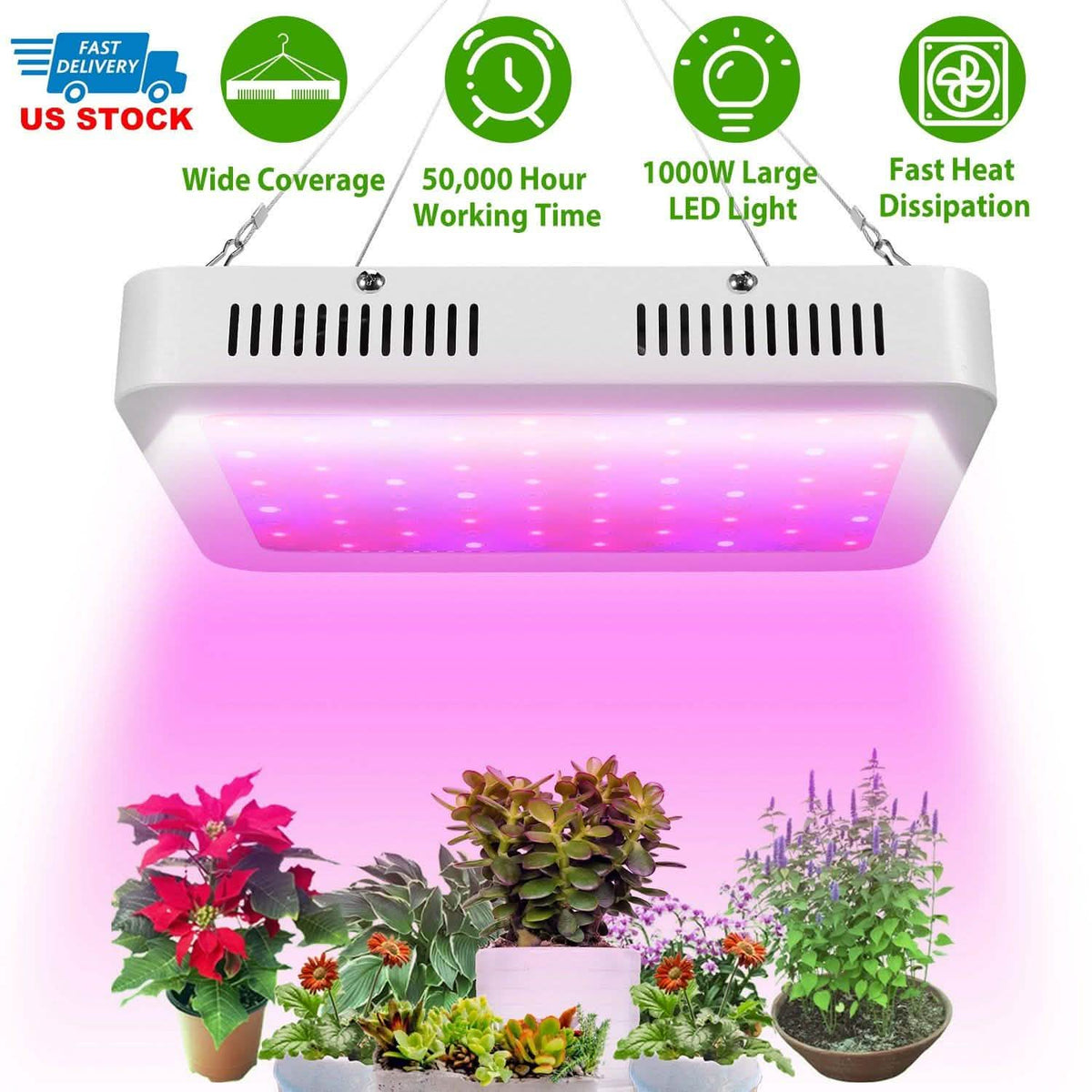 iMountek LED Plant Grow Lights 1000W Garden & Patio - Tophatter Daily Deals