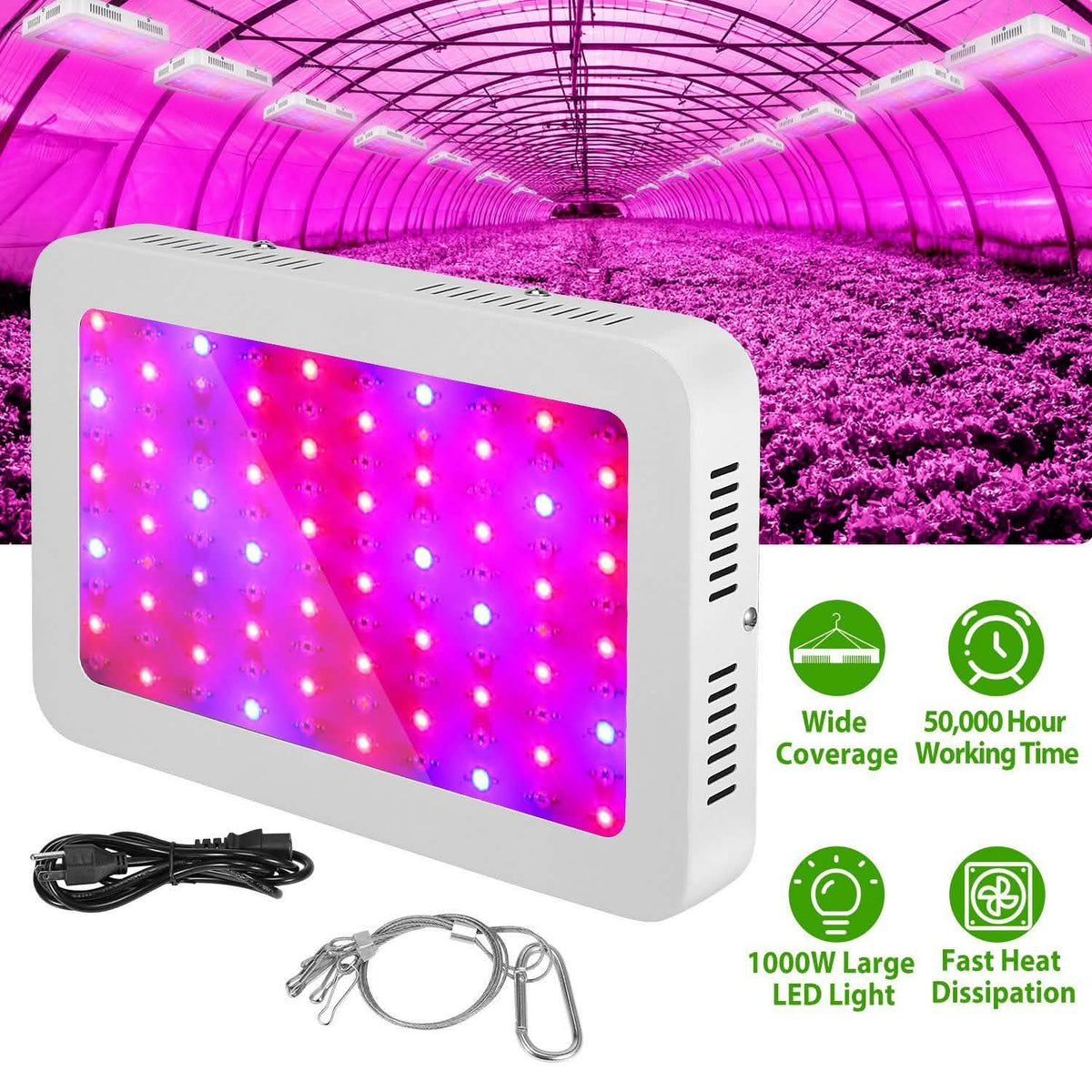 iMountek LED Plant Grow Lights 1000W Garden & Patio - Tophatter Daily Deals