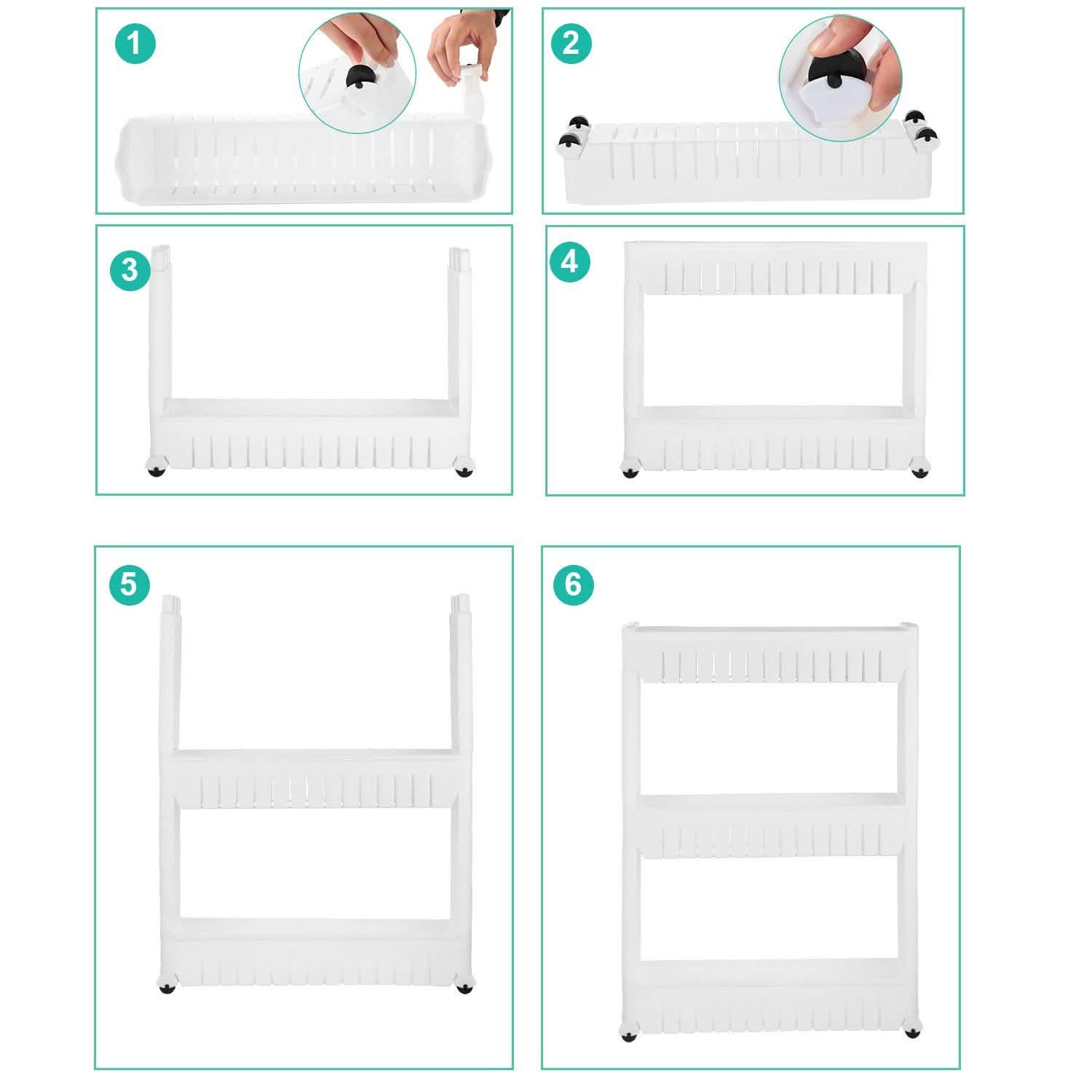 iMounTEK Slim Storage Cart Storage & Organization - Tophatter Daily Deals