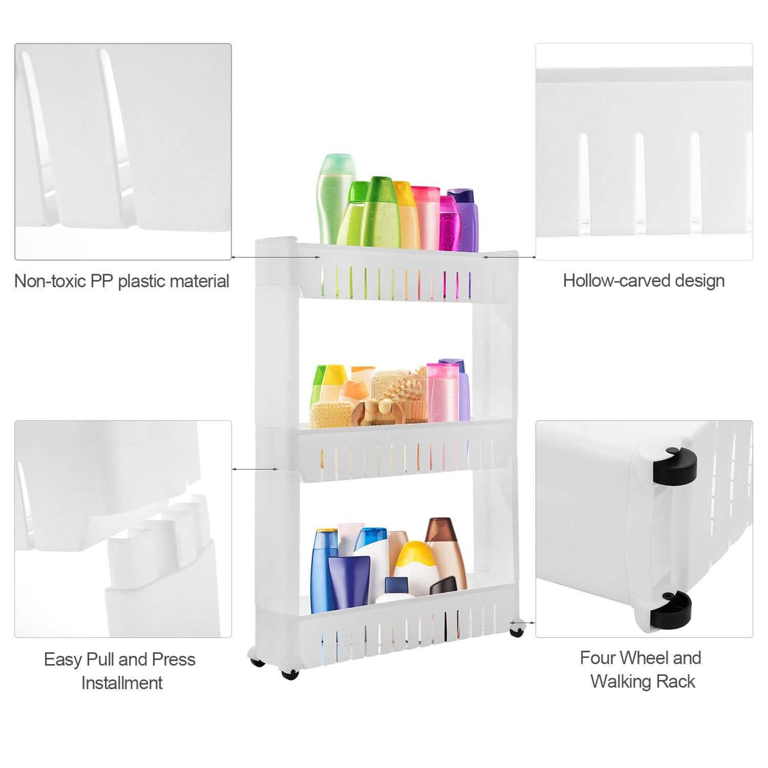iMounTEK Slim Storage Cart Storage & Organization - Tophatter Daily Deals