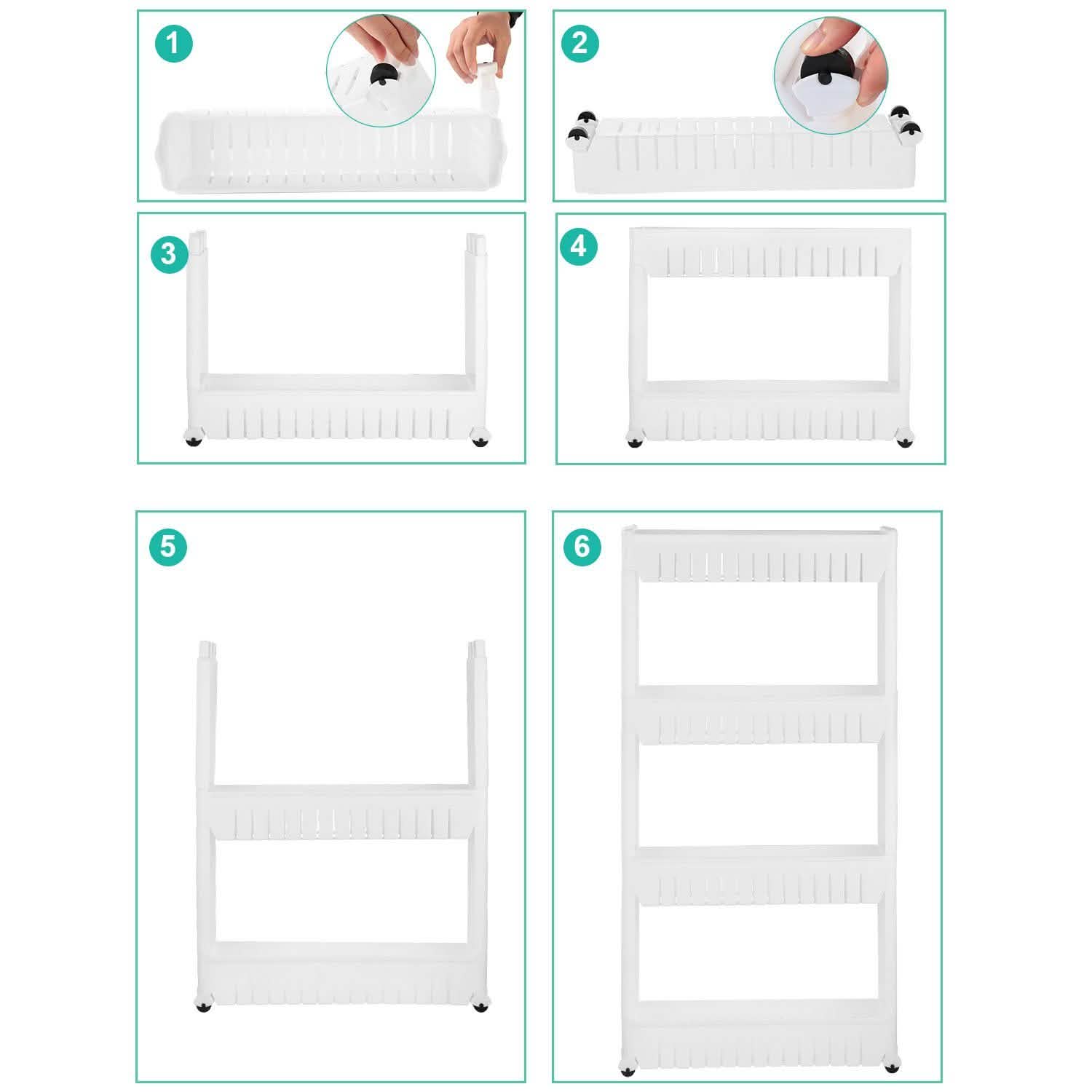 iMounTEK Slim Storage Cart Storage & Organization - Tophatter Daily Deals