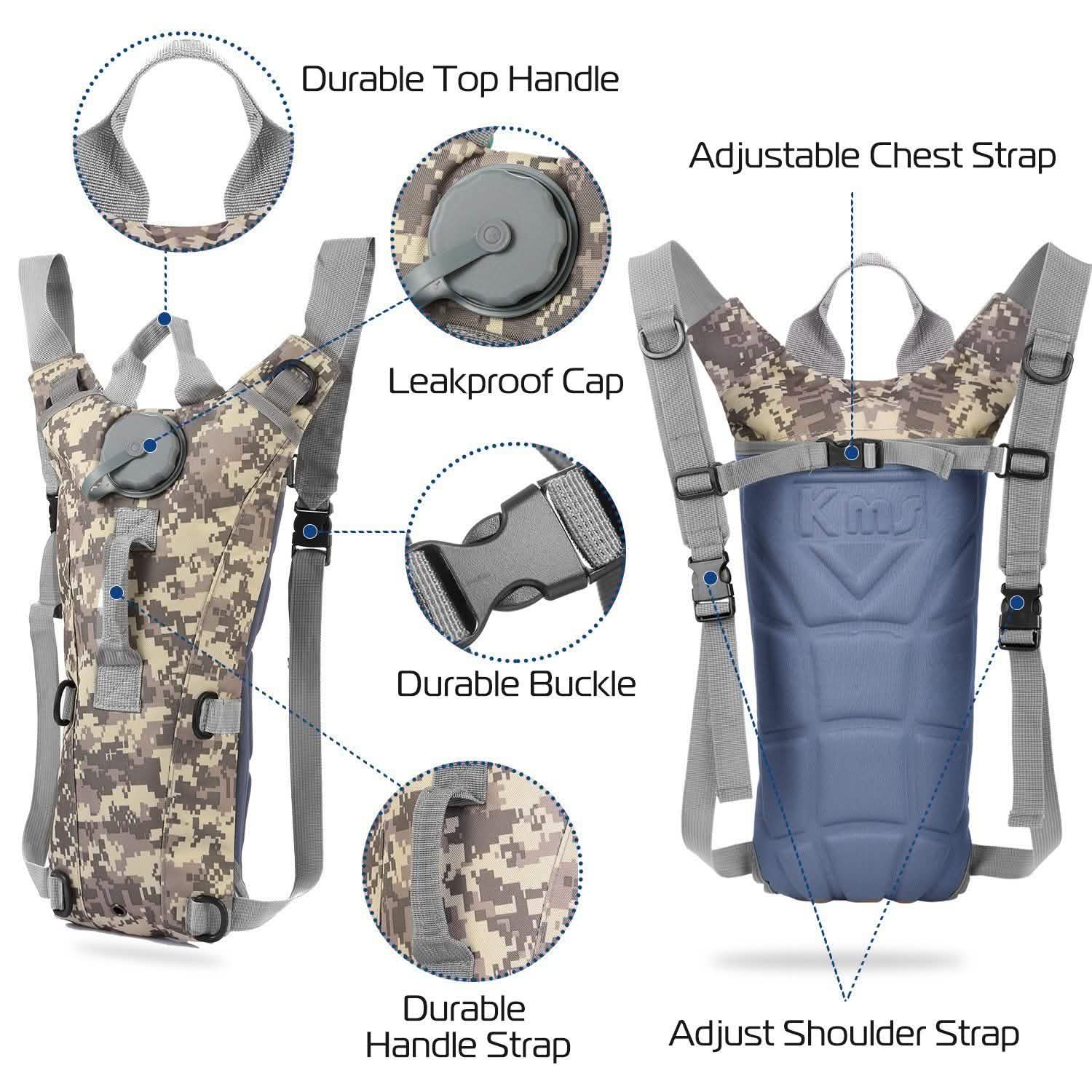 iMountek Tactical Hydration Pack 3L Water Bladder Outdoor Recreation - Tophatter Daily Deals