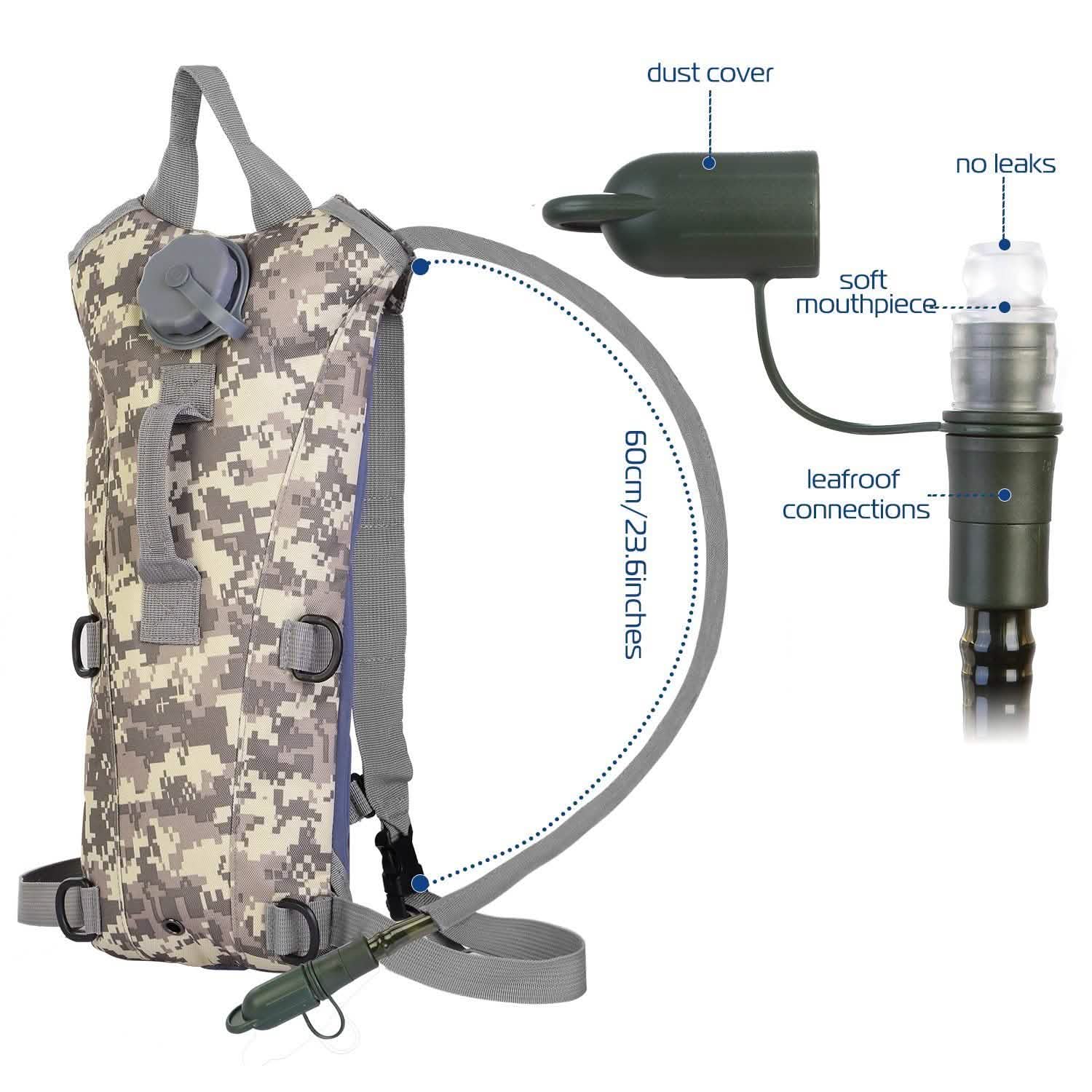 iMountek Tactical Hydration Pack 3L Water Bladder Outdoor Recreation - Tophatter Daily Deals