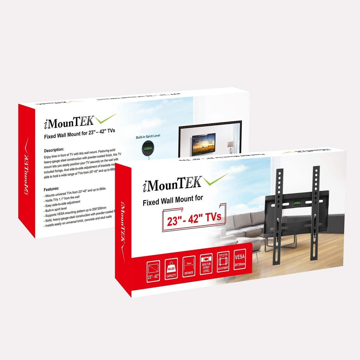 iMountTEK Fixed Wall Mount for 23"-42" TVs TV & Video - Tophatter Daily Deals