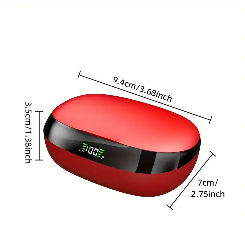 In-Ear Headphones With Noise Cancelling Mic, Sport Earhook & LED Display In-Ear Headphones - Tophatter Daily Deals