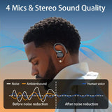 In-Ear Headphones With Noise Cancelling Mic, Sport Earhook & LED Display In-Ear Headphones - Tophatter Daily Deals