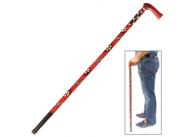 Handcrafted Eucalyptus Tribal Wars Walking Cane novelty items - Tophatter Daily Deals