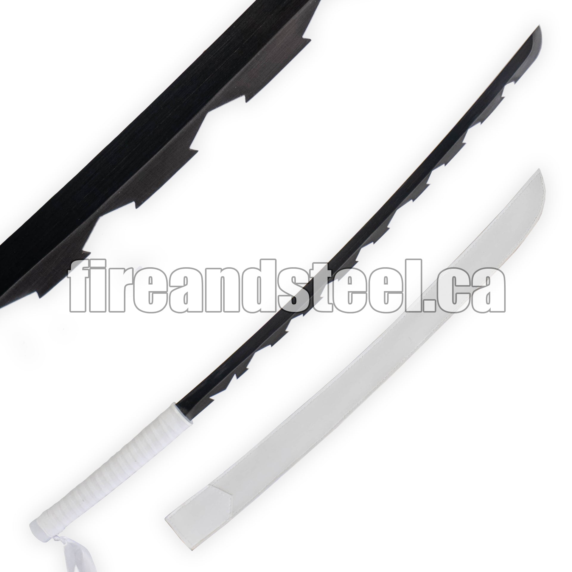 Inosuke Hashibira's Indigo-Gray Nichirin Katana 1st Edition Anime Sword - Tophatter Daily Deals