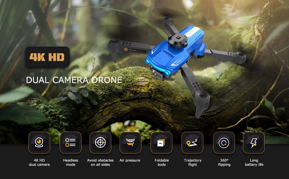 INDOOR DRONE (XT2) 4K HD PHOTO/VIDEO WITH CONTROL - Tophatter's Army Deals GADGETS - Tophatter Daily Deals
