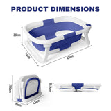 Baby Bath Tub - Foldable Child Bathtub With Thermometer & Bathtub Cushion & Bath Net Baby Health & Grooming Kits - Tophatter Daily Deals