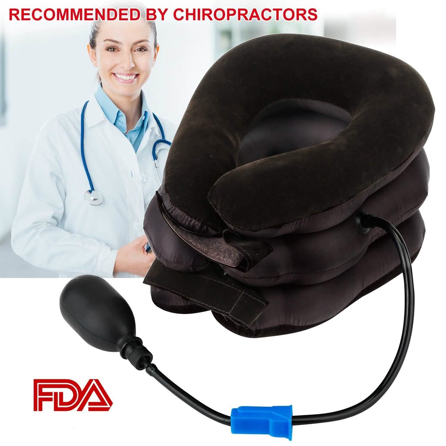 Inflatable Cervical Neck Traction Pillow Health & Wellness - Tophatter Daily Deals