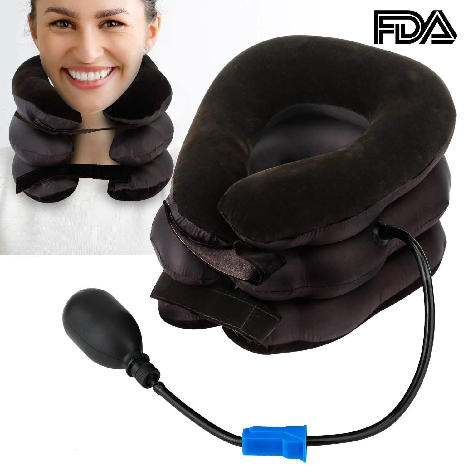 Inflatable Cervical Neck Traction Pillow Health & Wellness - Tophatter Daily Deals