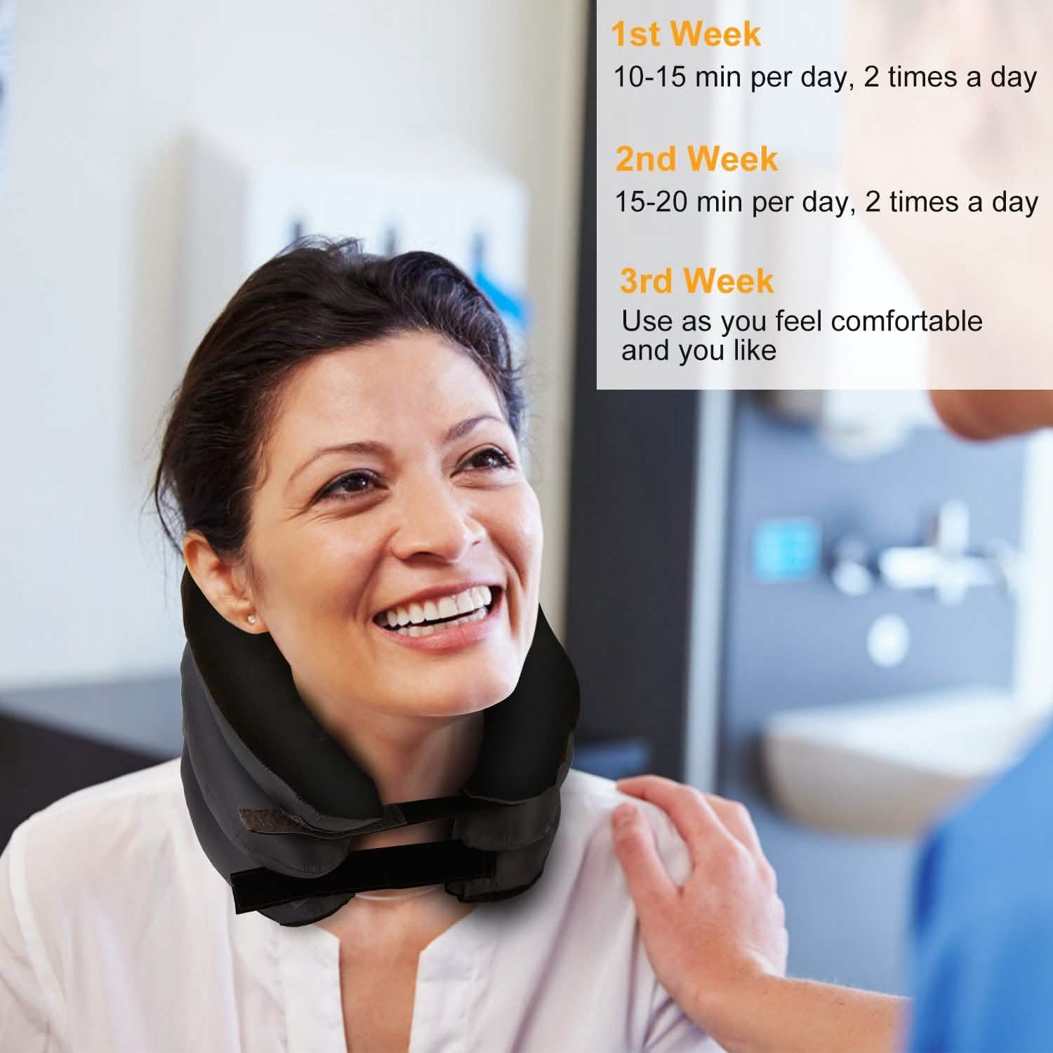 Inflatable Cervical Neck Traction Pillow Health & Wellness - Tophatter Daily Deals