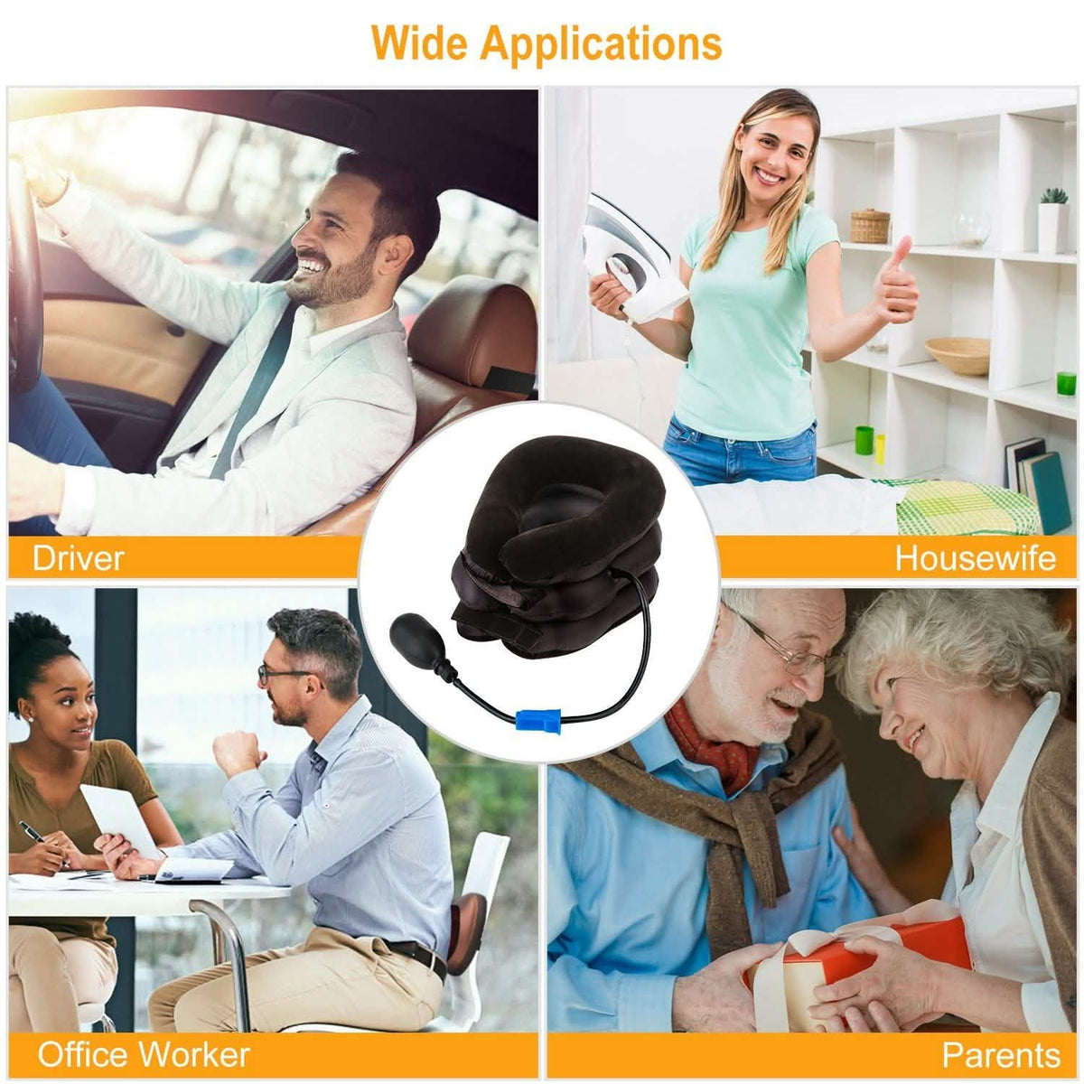 Inflatable Cervical Neck Traction Pillow Health & Wellness - Tophatter Daily Deals