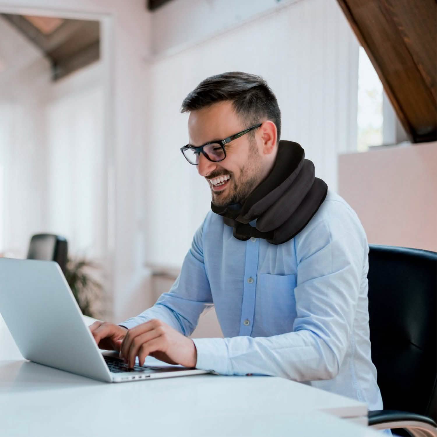 Inflatable Cervical Neck Traction Pillow Health & Wellness - Tophatter Daily Deals