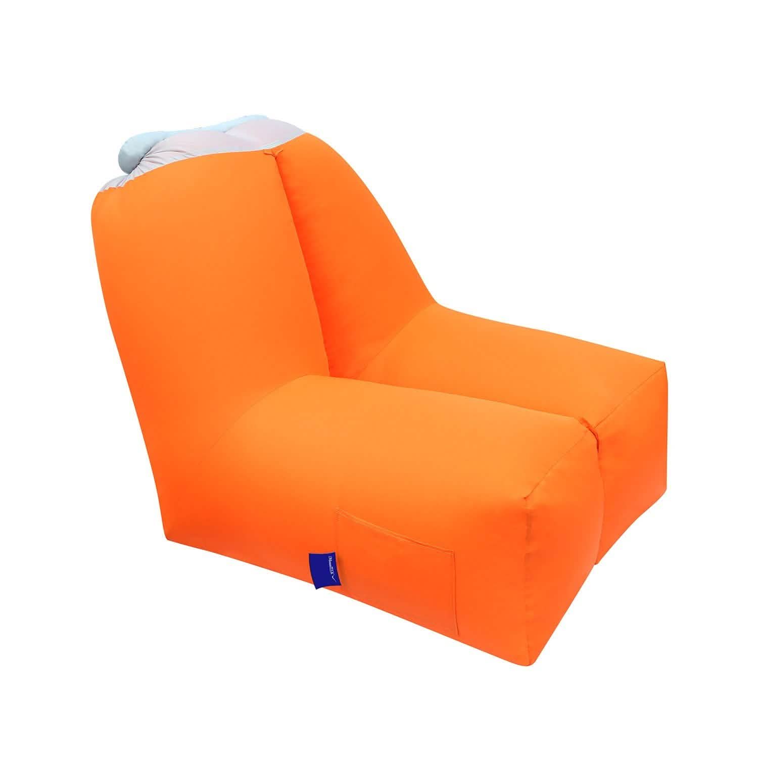 Inflatable Lounger Air Sofa Chair Couch with Portable Organizing Bag Outdoor Recreation - Tophatter Daily Deals