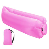 Inflatable Lounger Air Sofa Lazy Bed Sofa Pink Outdoor Recreation - Tophatter Daily Deals
