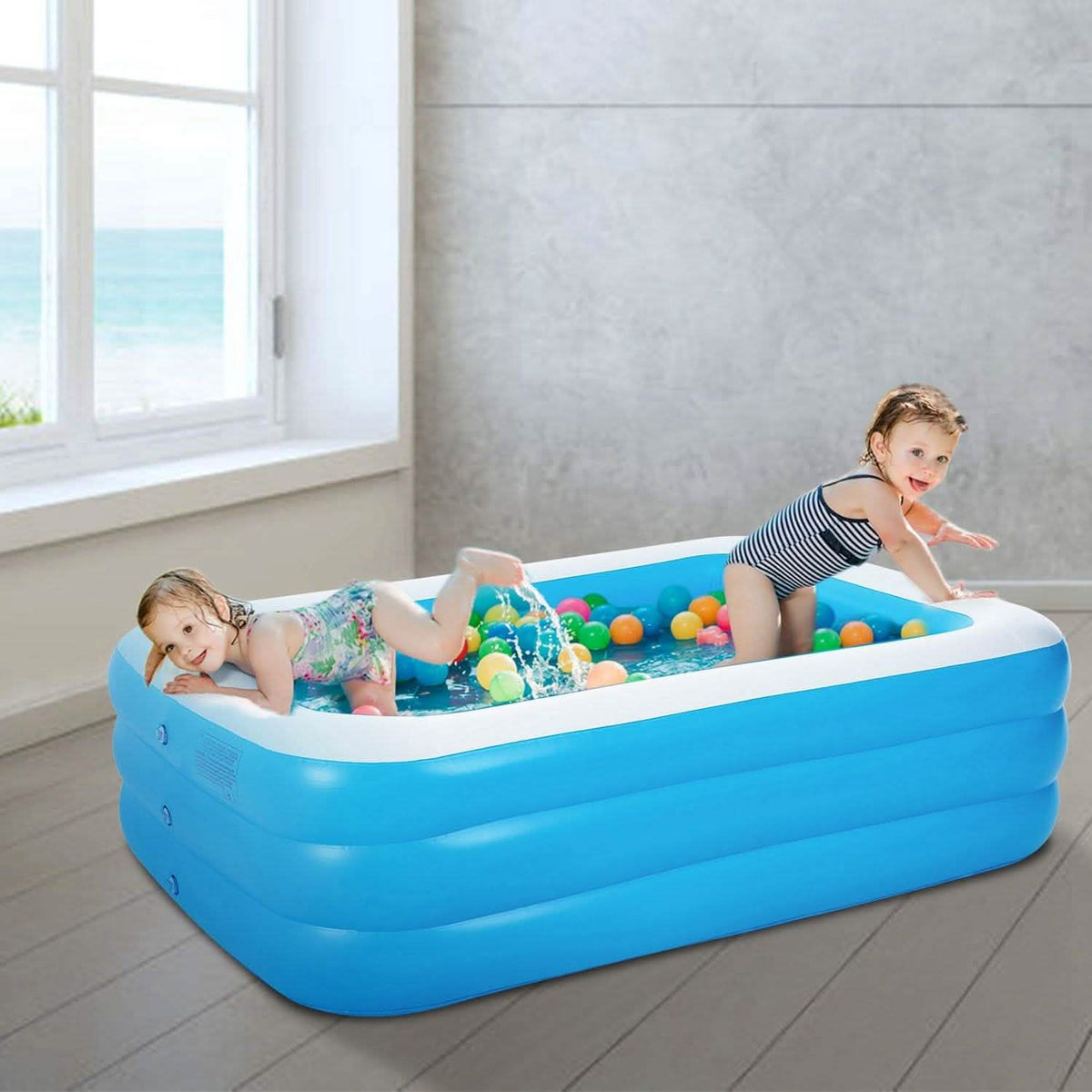 Inflatable Swimming Pool Outdoor Recreation - Tophatter Daily Deals