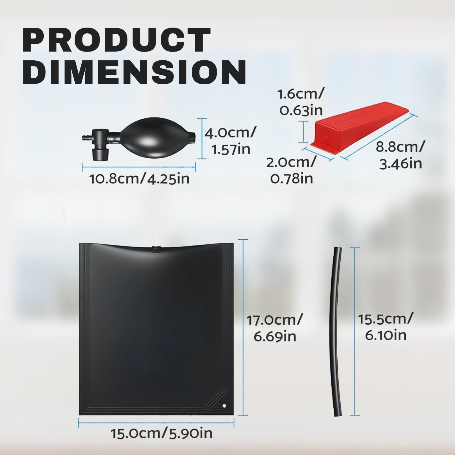 Air Wedge Bag- 2pcs Wedge Pump Tools Car Air Wedge Pump Kits for Door Window Installation and Car Repair with 4 Plastic Wedges Apparel & Accessories - Tophatter Daily Deals