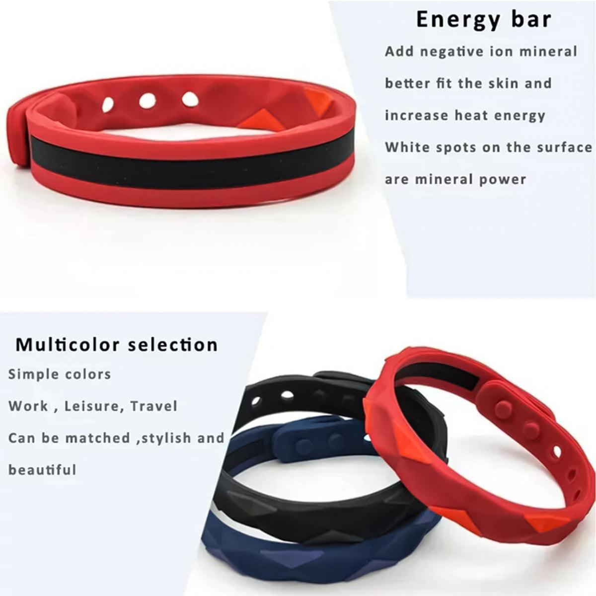 Ion Powerful Bracelets - Negative Ions Wristband Anti-Static Silicone Sports Bracelets Fitness - Tophatter Daily Deals