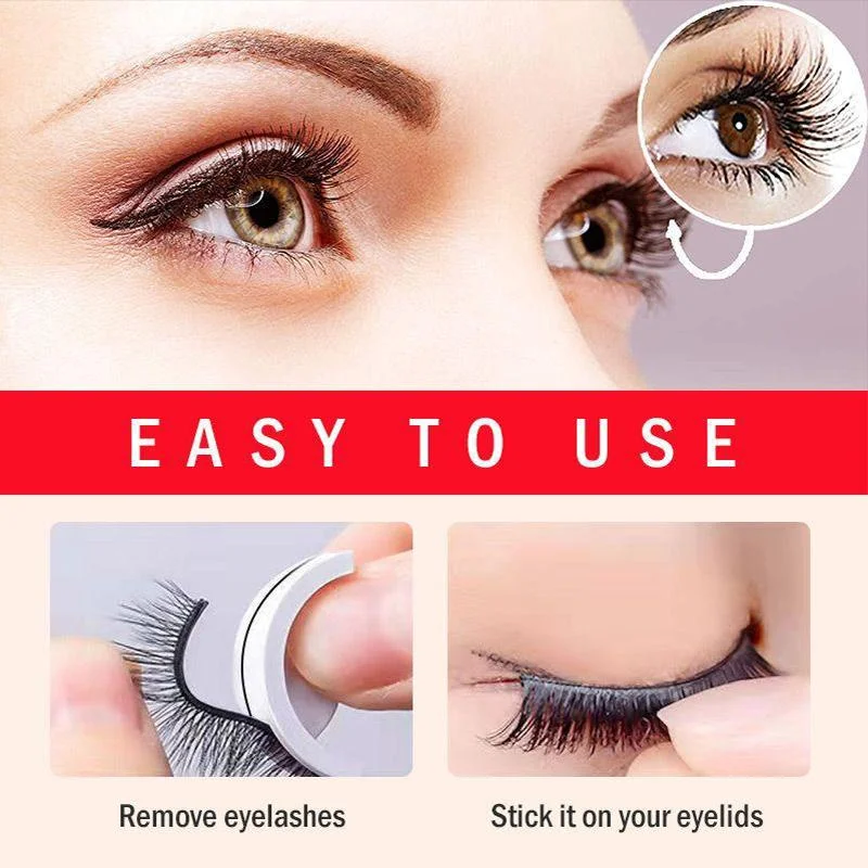 Self Adhesive Reusable Eyelashes Natural Look Fall 2025 - Tophatter Daily Deals
