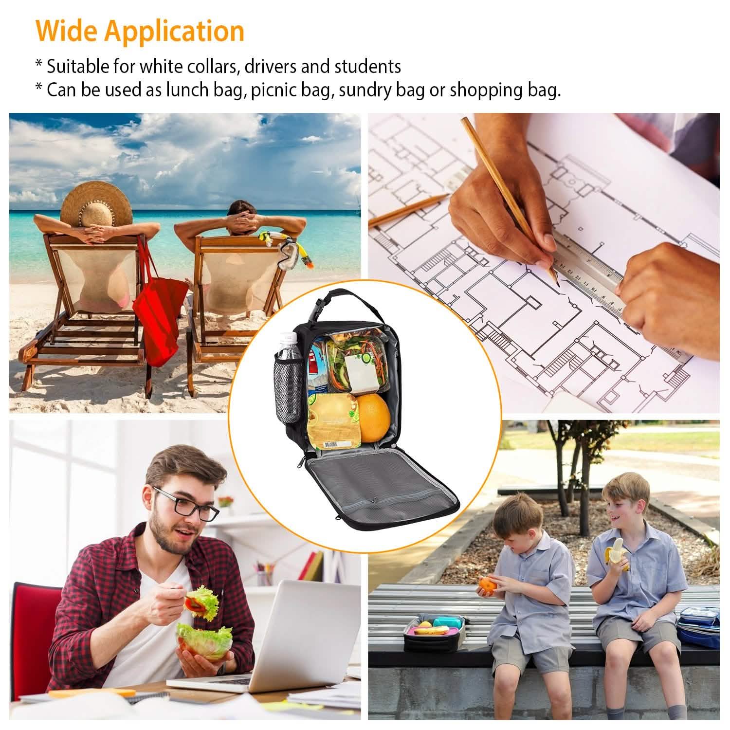 Insulated Portable Lunch Box Kitchen Storage - Tophatter Daily Deals