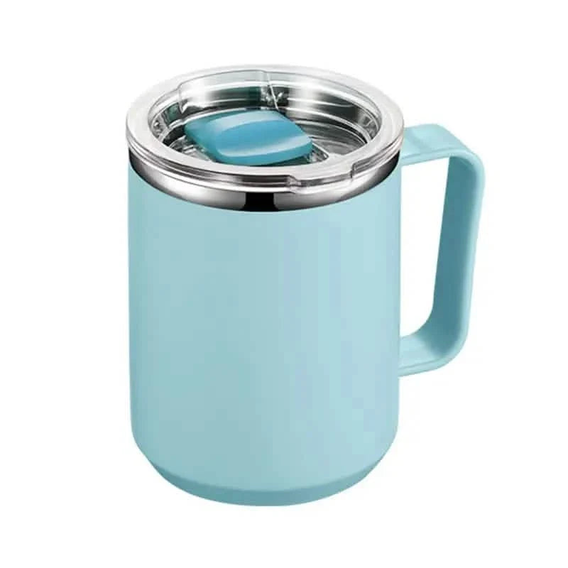 Insulated Stainless Steel Coffee Mug Light Blue Coffee Makers & Accessories - Tophatter Daily Deals