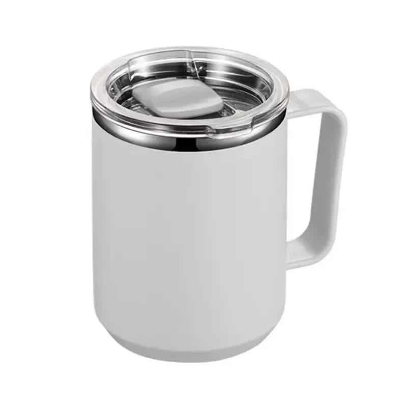 Insulated Stainless Steel Coffee Mug White Coffee Makers & Accessories - Tophatter Daily Deals
