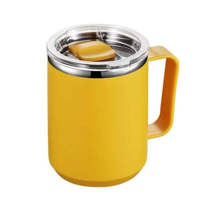 Insulated Stainless Steel Coffee Mug Yellow Coffee Makers & Accessories - Tophatter Daily Deals
