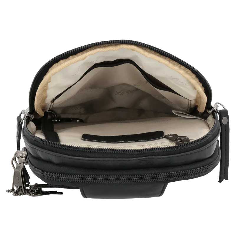 Bristol Leather Concealed Carry Sling Crossbody Backpack Purse Handgun Purses - Tophatter Daily Deals