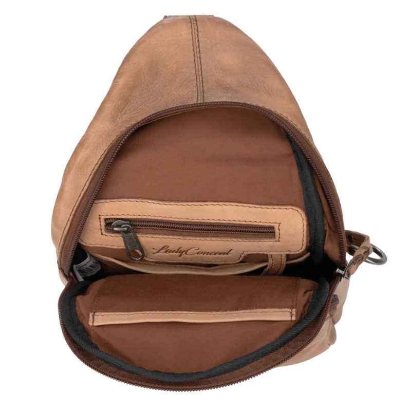 Taylor Leather Conceal Carry Sling Backpack Purse Handgun Purses - Tophatter Daily Deals