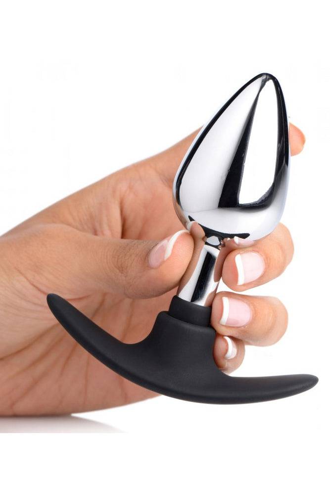 XR Brands - Master Series - Dark Invader Metal and Silicone Anal Plug Sex Toy - Tophatter Daily Deals