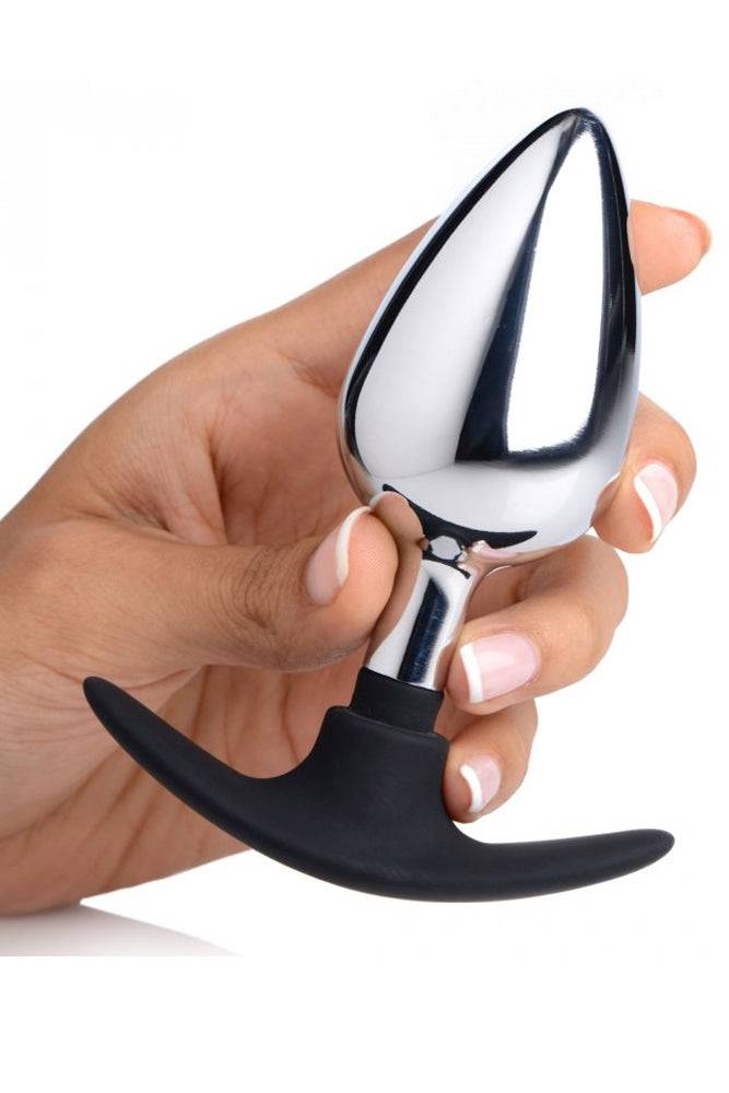XR Brands - Master Series - Dark Invader Metal and Silicone Anal Plug Sex Toy - Tophatter Daily Deals