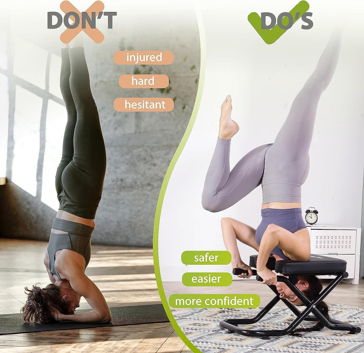 Yoga Chairs UK - Yoga Headstand Bench Exercise Inversion Stool PU Workbench Upside Down Chair Yoga - Tophatter Daily Deals
