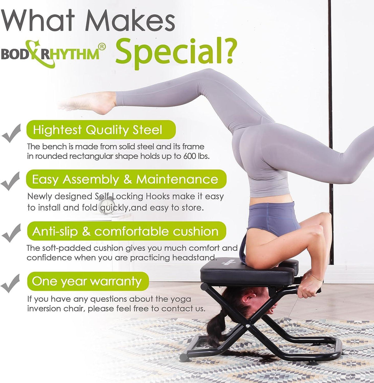 Yoga Chairs UK - Yoga Headstand Bench Exercise Inversion Stool PU Workbench Upside Down Chair Yoga - Tophatter Daily Deals