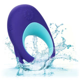 Link Up Alpha Vibrating Couples Enhancer Ring Two-Piece Set Blue and Turquoise Waterproof Silicone > Sex Toys > Couples Toys - Tophatter Daily Deals