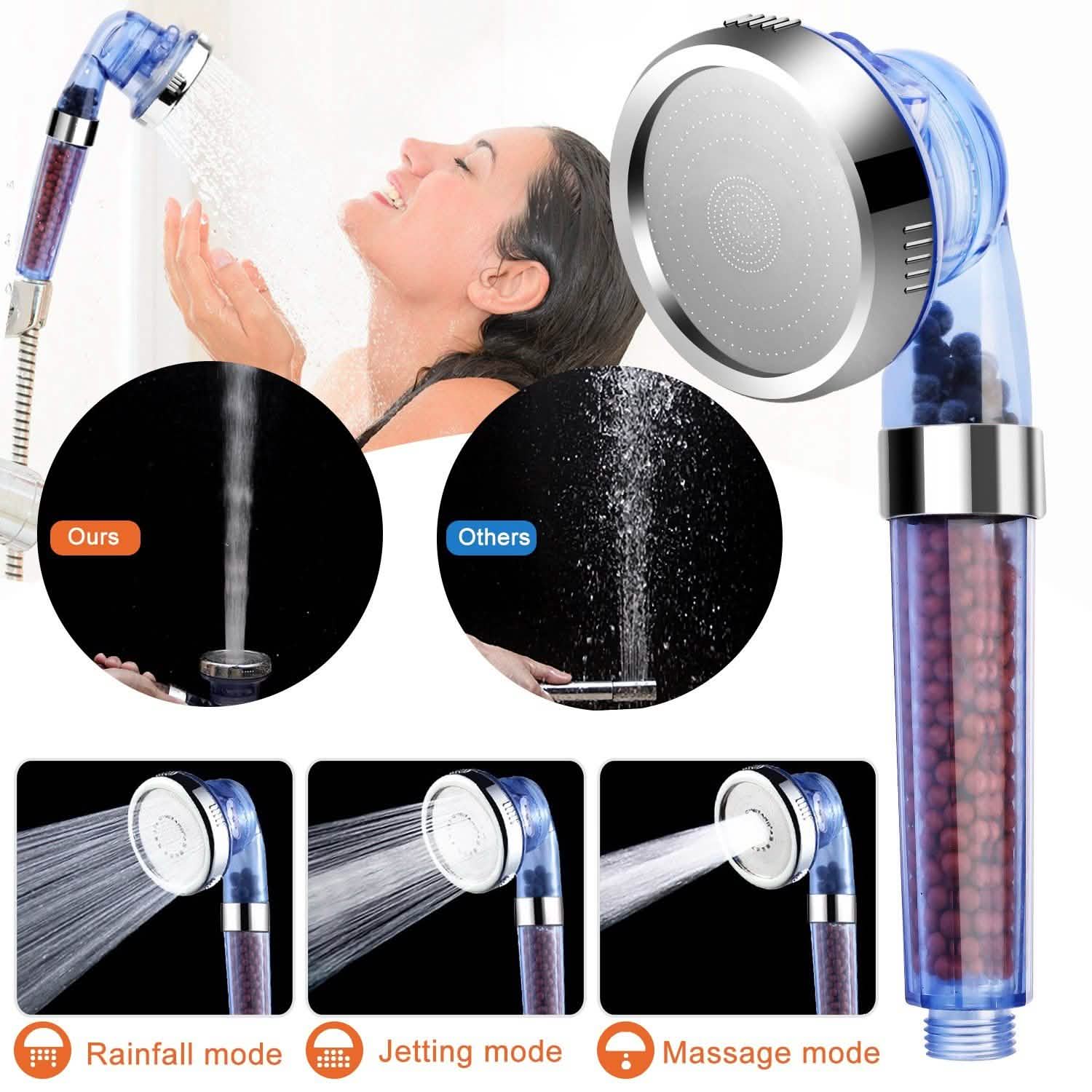Ionic High Pressure Filter Shower Head Bath - Tophatter Daily Deals