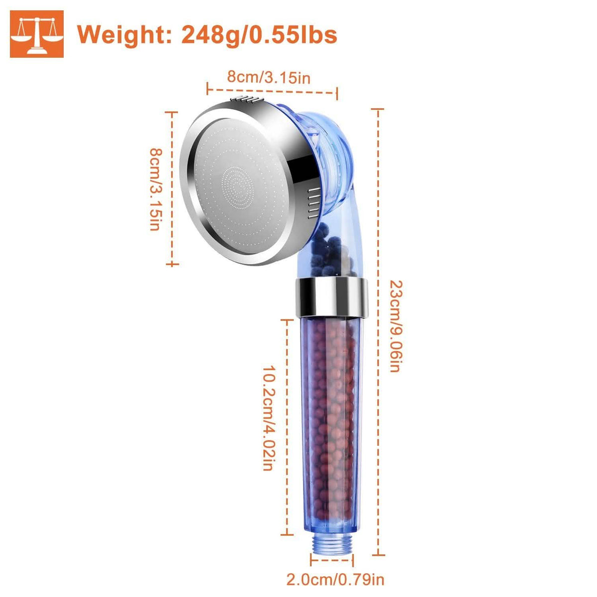 Ionic High Pressure Filter Shower Head Bath - Tophatter Daily Deals