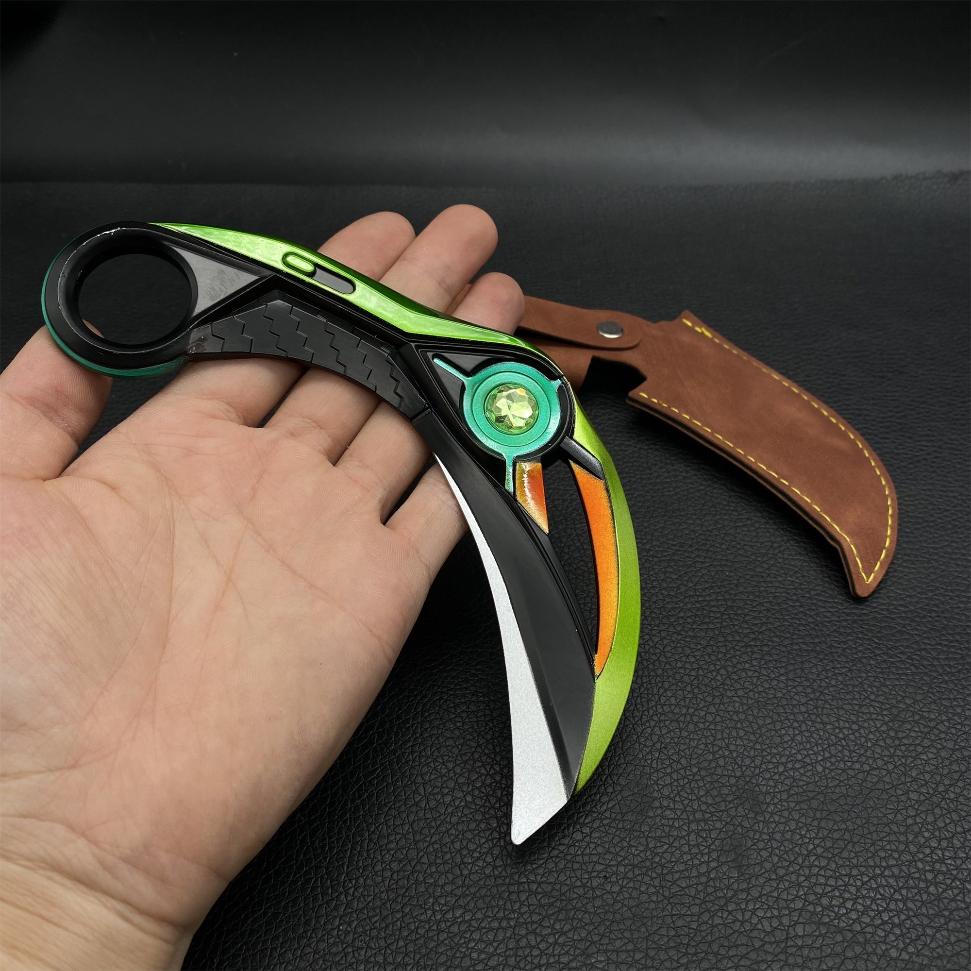 Metal Ion Karambit Real Life Replica Green - Tophatter Daily Deals