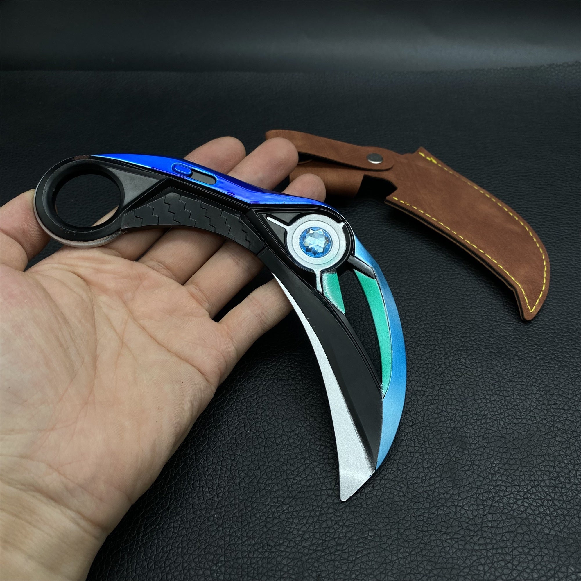 Metal Ion Karambit Real Life Replica Blue - Tophatter Daily Deals