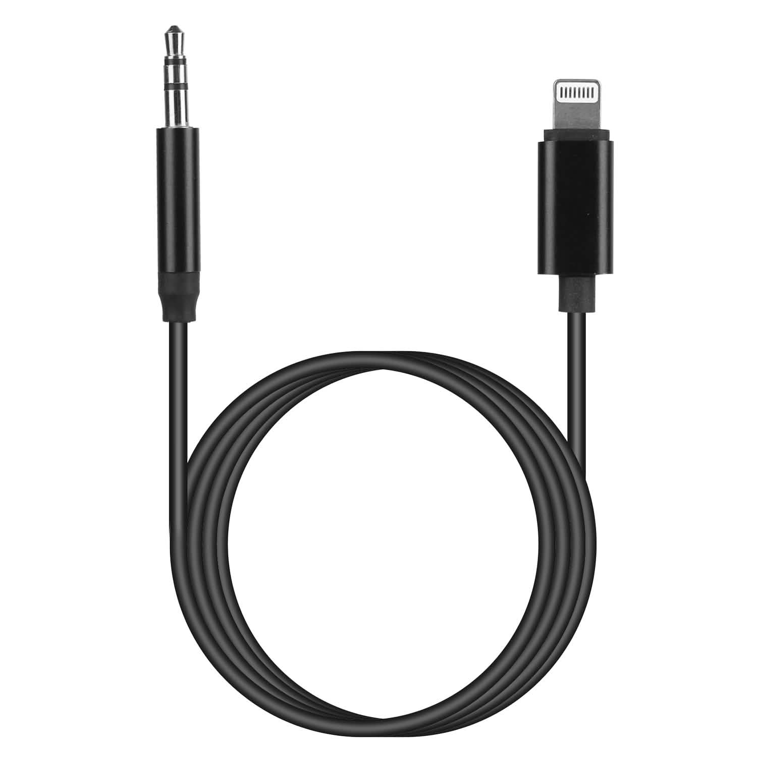 iOS 8 Pin to 3.5mm Aux Audio Adapter Cord Black Mobile Accessories - Tophatter Daily Deals