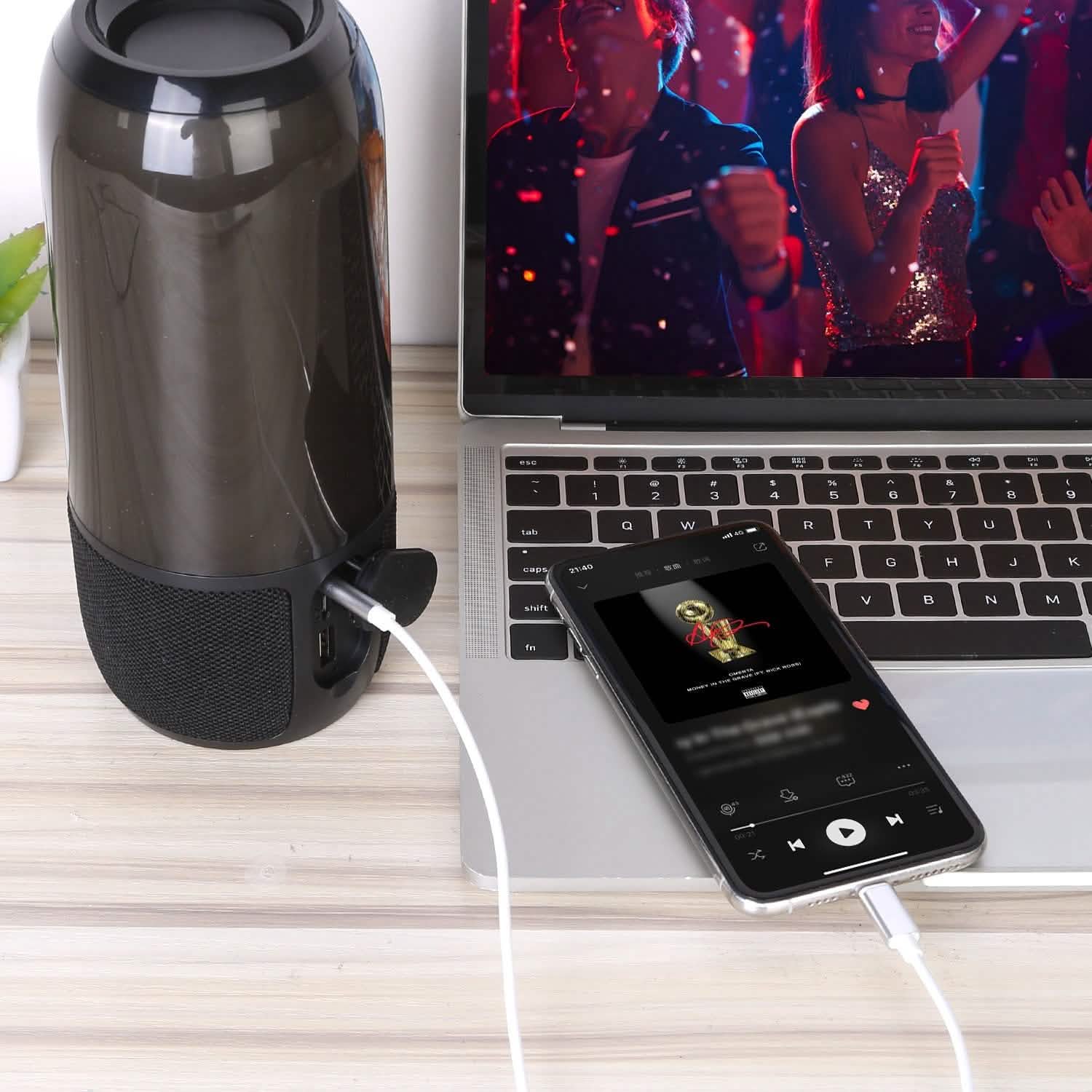 iOS 8 Pin to 3.5mm Aux Audio Adapter Cord Mobile Accessories - Tophatter Daily Deals