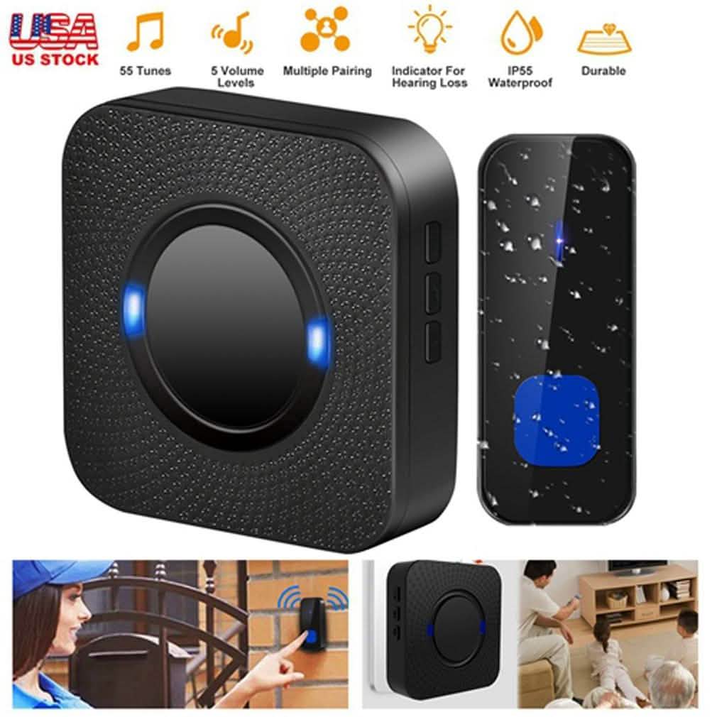 IP55 Waterproof Multi-Melody Wireless Doorbell Rings Household Appliances - Tophatter Daily Deals