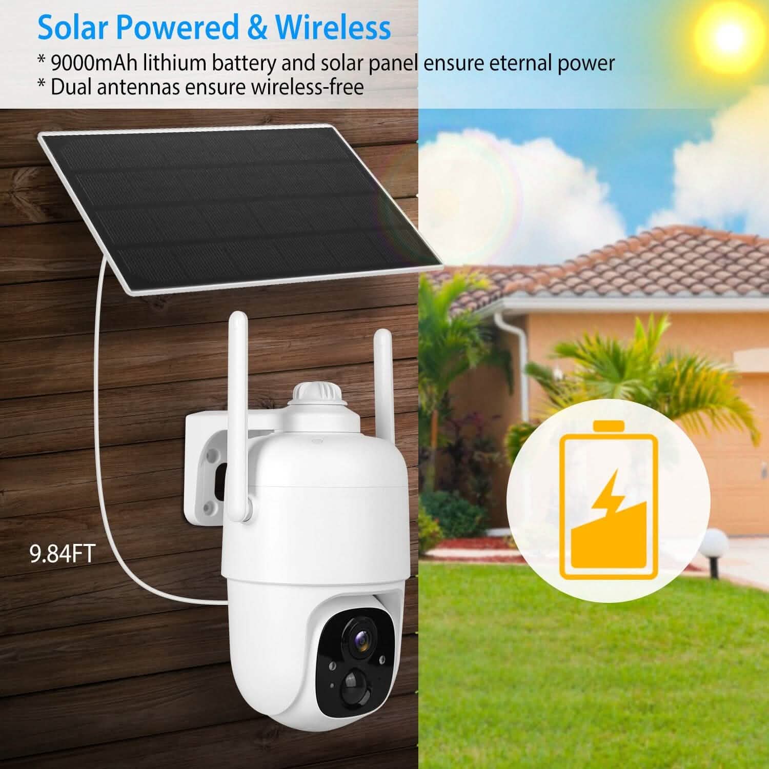 IP65 Solar Wireless Security Camera Smart Home & Security - Tophatter Daily Deals