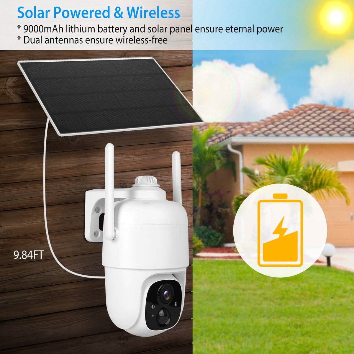 IP65 Solar Wireless Security Camera Smart Home & Security - Tophatter Daily Deals