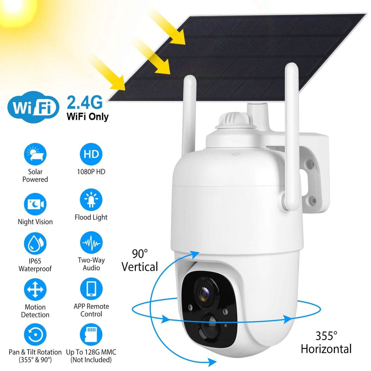 IP65 Solar Wireless Security Camera Smart Home & Security - Tophatter Daily Deals