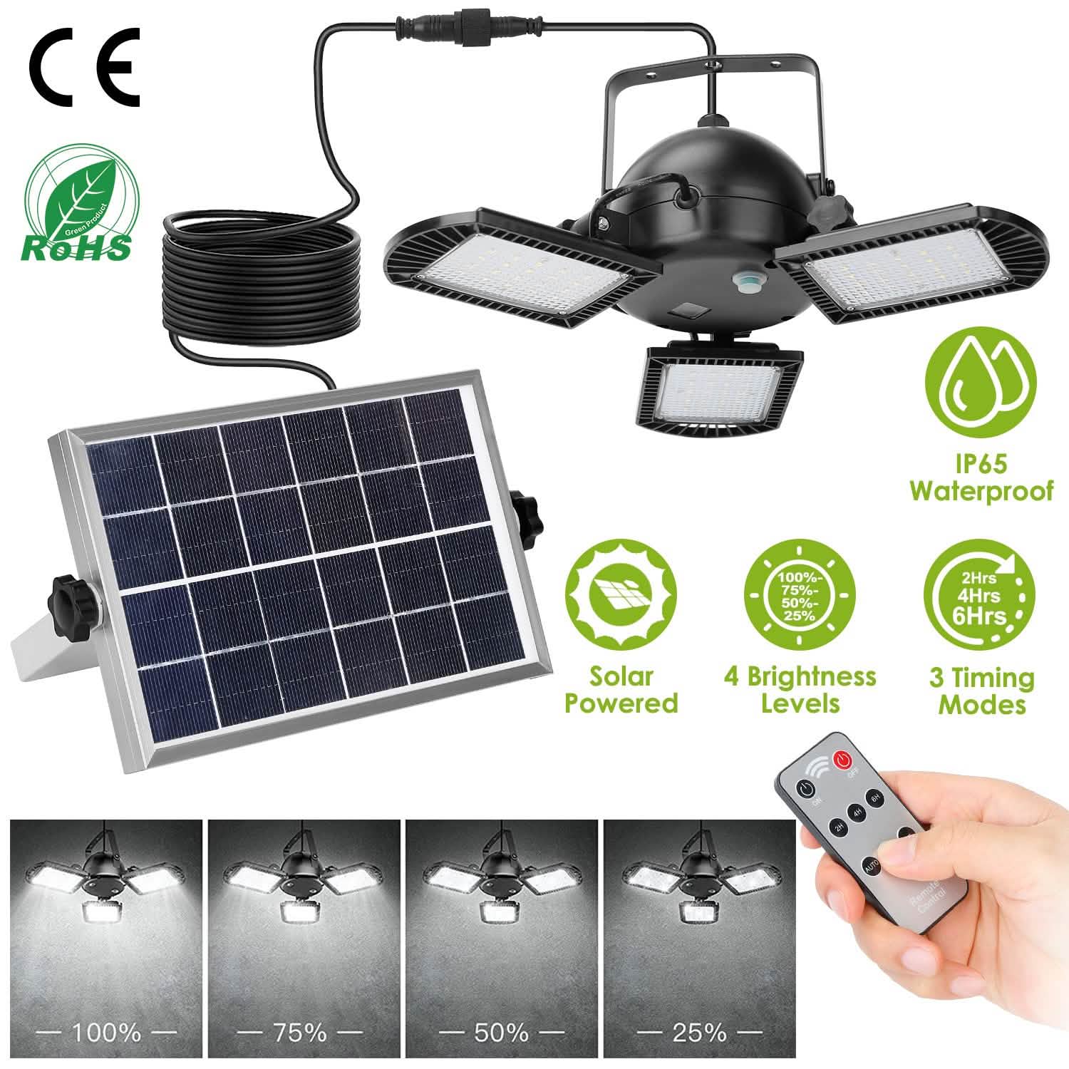 IP65 Waterproof Solar Pendant Lights Outdoor Lighting - Tophatter Daily Deals
