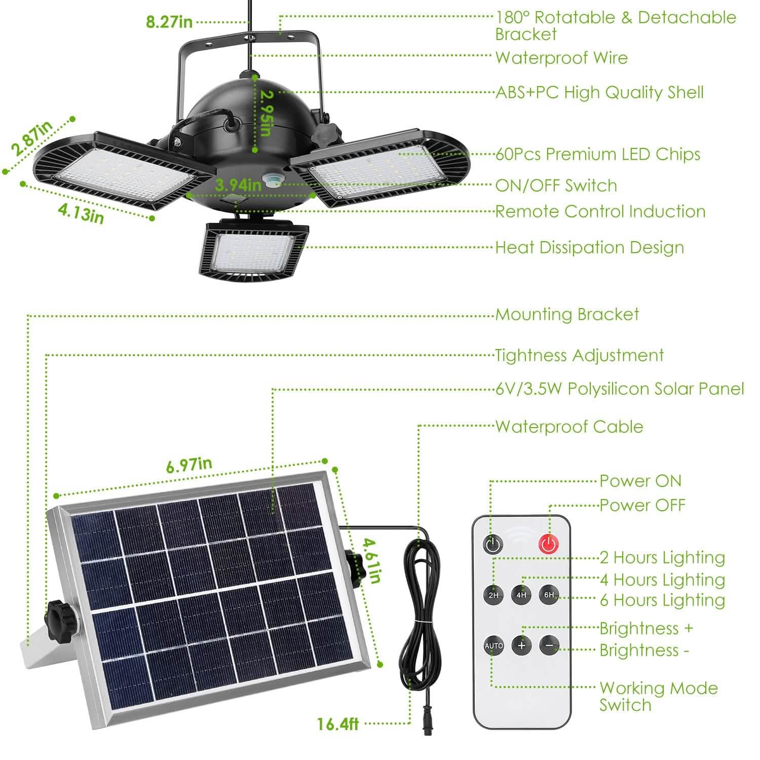 IP65 Waterproof Solar Pendant Lights Outdoor Lighting - Tophatter Daily Deals